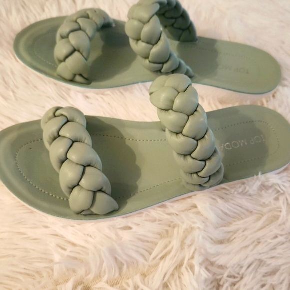 TOP MODA Mint  BRAIDED SLIDES NEW - Picture 9 of 11
